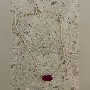 Kendra Scott Delaney Maroon Jade Necklace
